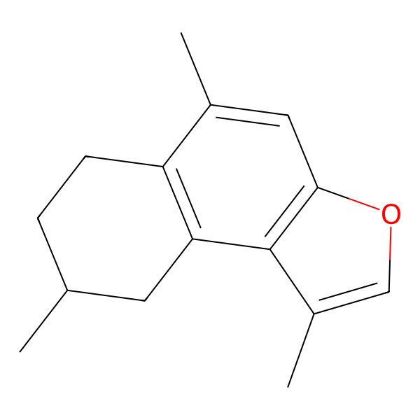 2D Structure of (-)-6,7,8,9-Tetrahydro-1,5,8-trimethylnaphtho[2,1-b]furan