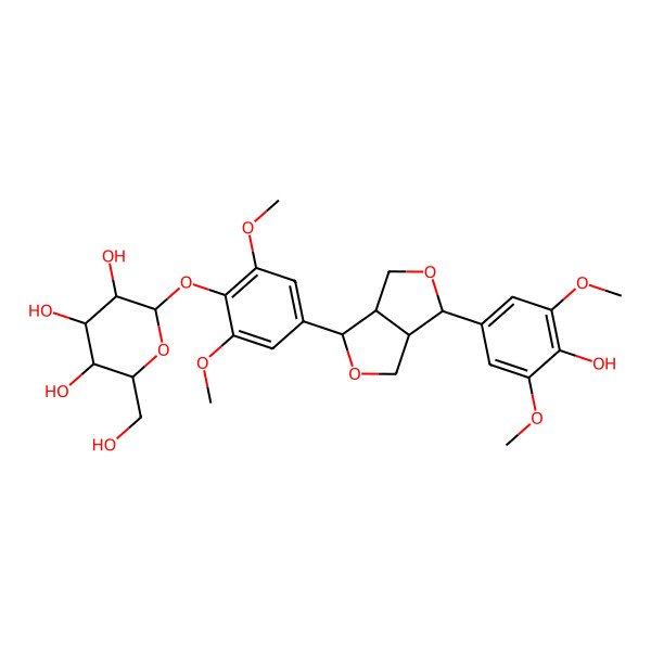 2D Structure of (+)-7-epi-Syringaresinol 4'-glucoside