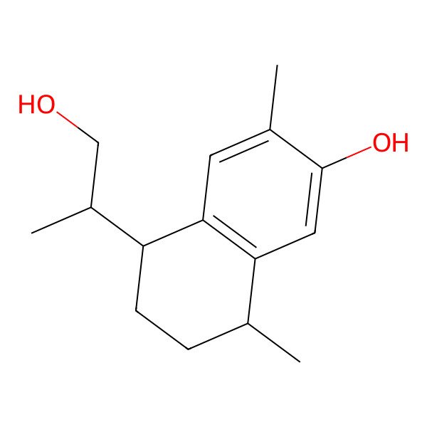 2D Structure of (+)-(7S,10S)-3,12-dihydroxycalamenene