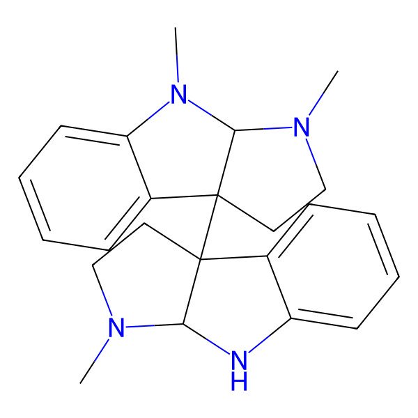 2D Structure of (+)-Calycanthidine