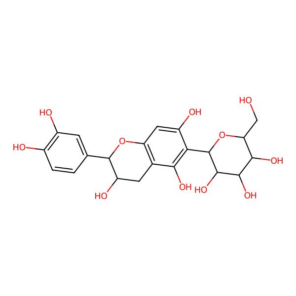 2D Structure of (+)-Catechin-6-c-beta-d-glucopyranoside