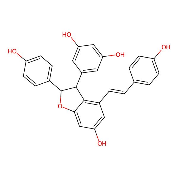 2D Structure of (+)-cis-epsilon-Viniferin 2D Structure of (+)-cis-epsilon-Viniferin