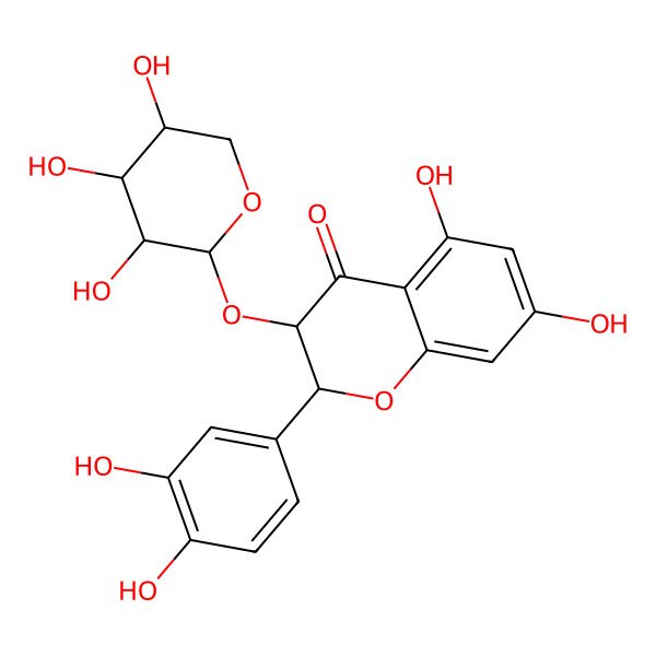 2D Structure of (-)-epitaxifolin 3-O-alpha-D-arabinopyranoside