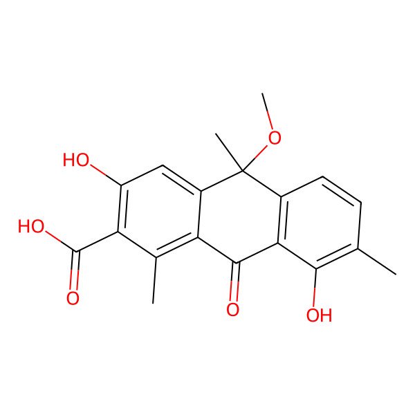 2D Structure of (+/-)-hemi-oxanthromicin B