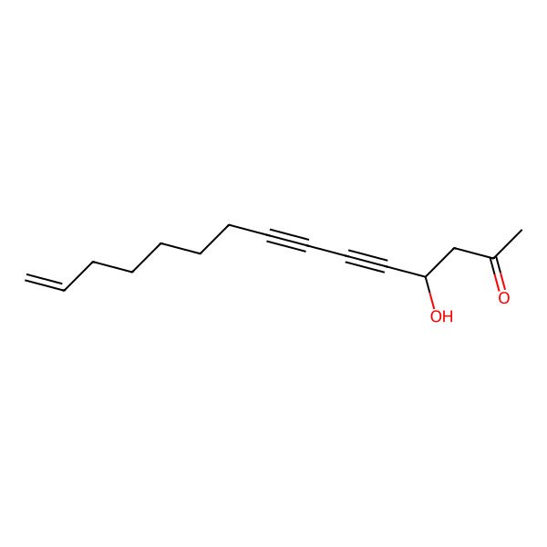 2D Structure of 4-Hydroxypentadec-14-en-5,7-diyn-2-one
