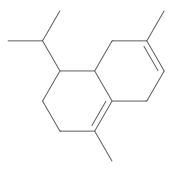 2D Structure of (1S,8aS)-4,7-dimethyl-1-propan-2-yl-1,2,3,5,8,8a-hexahydronaphthalene