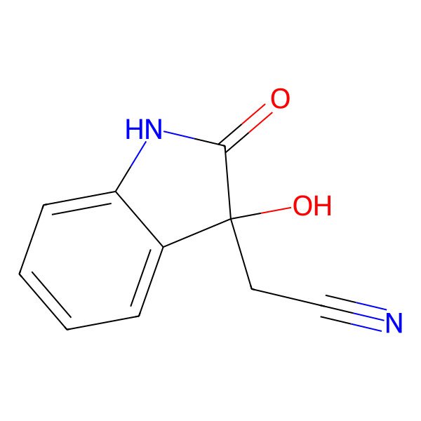 2D Structure of (+)-(r)-3-Cyanomethyl-3-hydroxyoxindole
