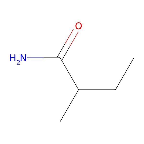2D Structure of (+)-(s)-2-Methyl-butanoic amide