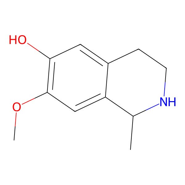 2D Structure of (-)-Salsoline