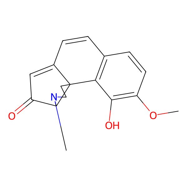 2D Structure of (+)-sinoracutine,C~17~H~17~NO~3~