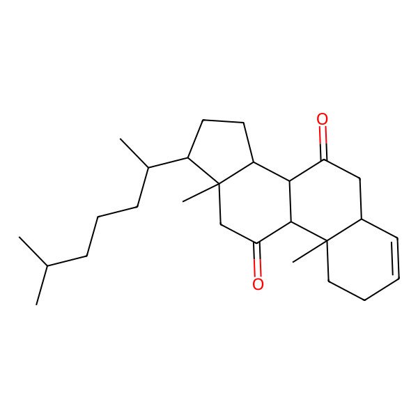 2D Structure of (5R,8S,9S,10S,13R,14S,17R)-10,13-dimethyl-17-[(2R)-6-methylheptan-2-yl]-2,5,6,8,9,12,14,15,16,17-decahydro-1H-cyclopenta[a]phenanthrene-7,11-dione