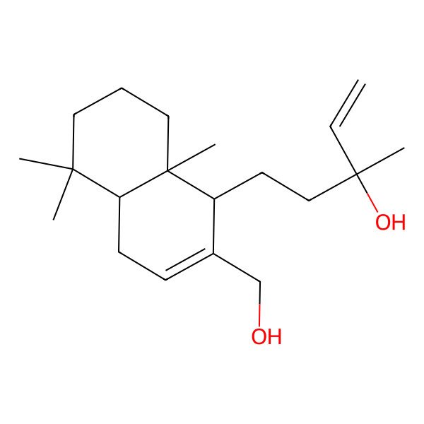 2D Structure of (3S)-5-[(1R,4aS,8aS)-2-(hydroxymethyl)-5,5,8a-trimethyl-1,4,4a,6,7,8-hexahydronaphthalen-1-yl]-3-methylpent-1-en-3-ol