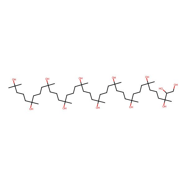 2D Structure of (2R,3R,7R,11R,15R,19R,23R,27R,31R,35R)-3,7,11,15,19,23,27,31,35,39-decamethyltetracontane-1,2,3,7,11,15,19,23,27,31,35,39-dodecol