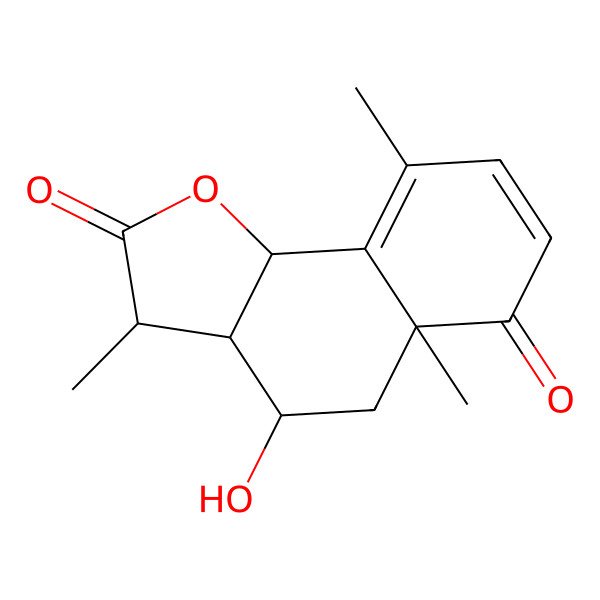 2D Structure of (3R,3aR,4S,5aR,9bS)-4-hydroxy-3,5a,9-trimethyl-3a,4,5,9b-tetrahydro-3H-benzo[g][1]benzofuran-2,6-dione