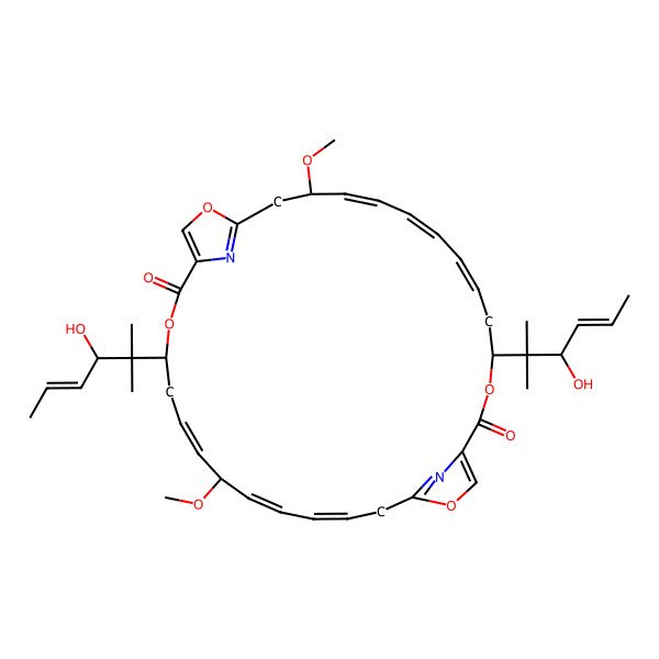 2D Structure of 4,20-Bis(3-hydroxy-2-methylhex-4-en-2-yl)-12,24-dimethoxy-3,15,19,31-tetraoxa-33,34-diazatricyclo[28.2.1.114,17]tetratriaconta-1(32),6,8,10,14(34),16,22,25,27,30(33)-decaene-2,18-dione