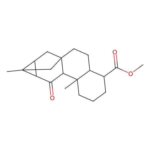 2D Structure of methyl (1S,4R,5R,9R,10R,12R,13S,14S)-9,13-dimethyl-11-oxopentacyclo[11.2.1.01,10.04,9.012,14]hexadecane-5-carboxylate