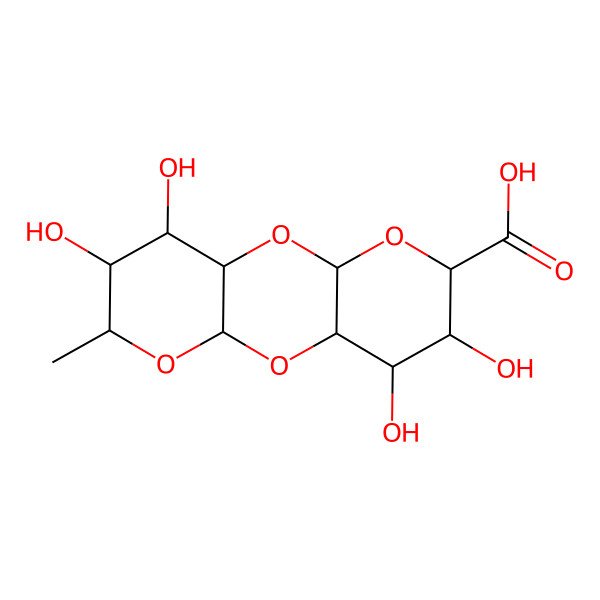 2D Structure of (1R,3S,5S,6R,7S,8R,10R,12S,13R,14R)-6,7,13,14-tetrahydroxy-12-methyl-2,4,9,11-tetraoxatricyclo[8.4.0.03,8]tetradecane-5-carboxylic acid