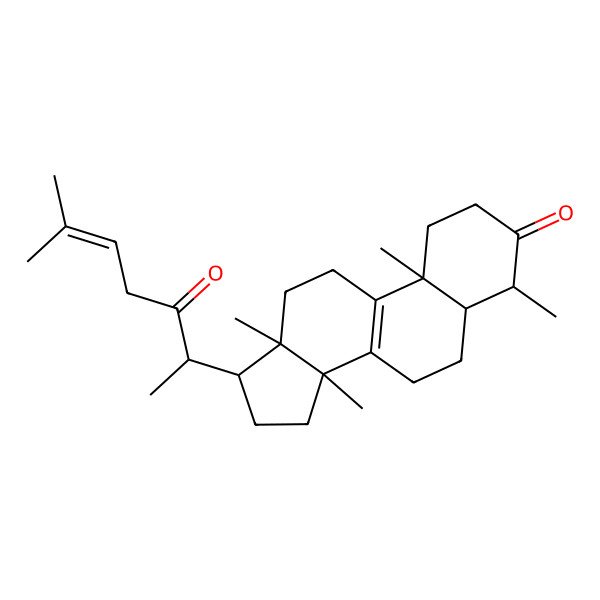 2D Structure of 4,10,13,14-tetramethyl-17-(6-methyl-3-oxohept-5-en-2-yl)-2,4,5,6,7,11,12,15,16,17-decahydro-1H-cyclopenta[a]phenanthren-3-one
