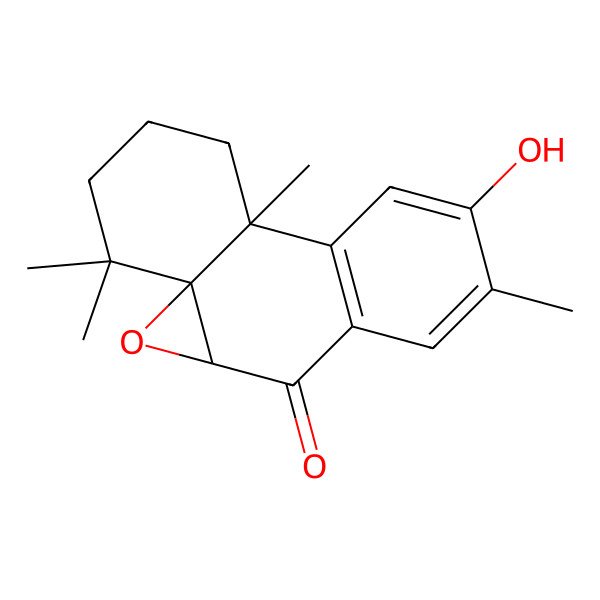 2D Structure of (1R,3R,11R)-8-hydroxy-7,11,15,15-tetramethyl-2-oxatetracyclo[9.4.0.01,3.05,10]pentadeca-5(10),6,8-trien-4-one