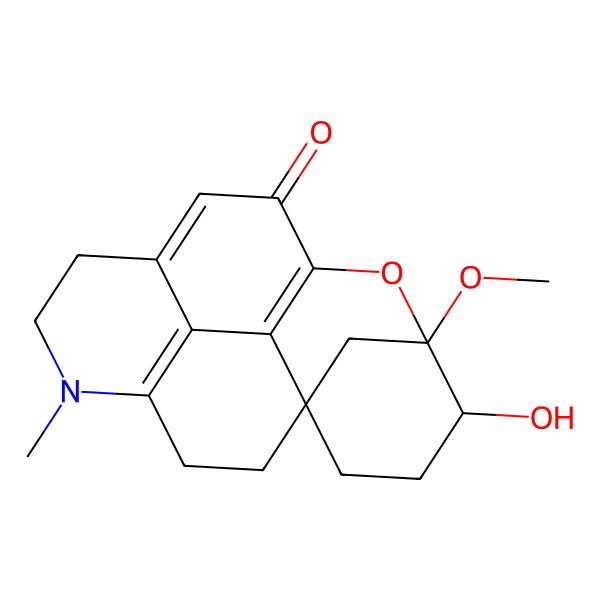 2D Structure of (1R,4S,5R)-4-hydroxy-5-methoxy-13-methyl-6-oxa-13-azapentacyclo[8.6.2.11,5.07,17.014,18]nonadeca-7(17),9,14(18)-trien-8-one