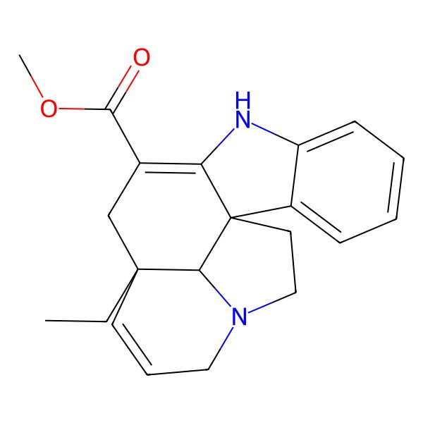 2D Structure of methyl (1R,12S,19S)-12-ethyl-8,16-diazapentacyclo[10.6.1.01,9.02,7.016,19]nonadeca-2,4,6,9,13-pentaene-10-carboxylate