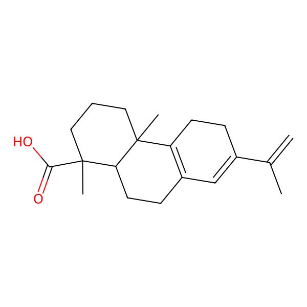 2D Structure of (1S,4aS,10aR)-1,4a-dimethyl-7-prop-1-en-2-yl-2,3,4,5,6,9,10,10a-octahydrophenanthrene-1-carboxylic acid