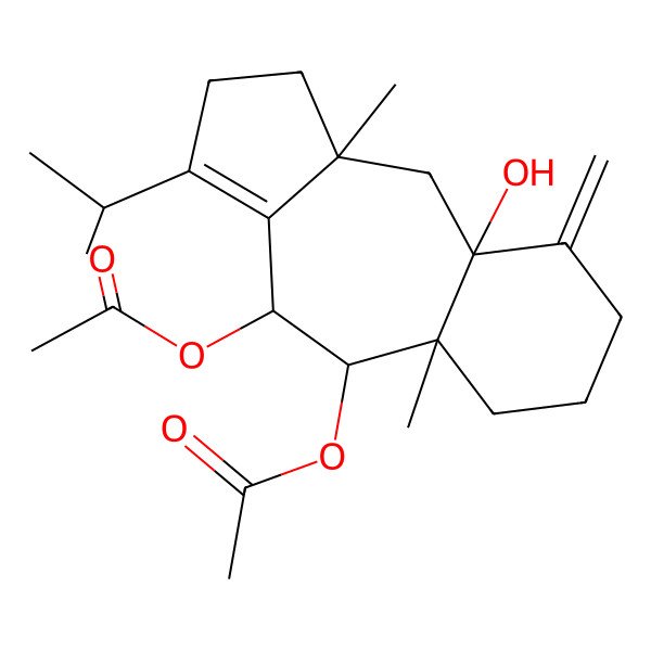 2D Structure of [(4R,5S,5aS,9aS,10aR)-5-acetyloxy-9a-hydroxy-5a,10a-dimethyl-9-methylidene-3-propan-2-yl-1,2,4,5,6,7,8,10-octahydrobenzo[g]azulen-4-yl] acetate