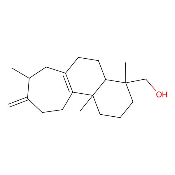 2D Structure of (4,8,11b-Trimethyl-9-methylidene-1,2,3,4a,5,6,7,8,10,11-decahydrocyclohepta[a]naphthalen-4-yl)methanol