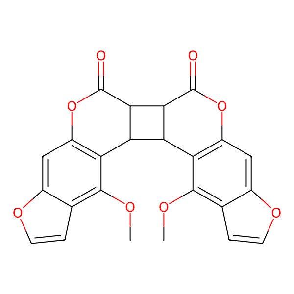 2D Structure of 4,25-Dimethoxy-8,12,17,21-tetraoxaheptacyclo[13.11.0.02,14.03,11.05,9.018,26.020,24]hexacosa-3(11),4,6,9,18(26),19,22,24-octaene-13,16-dione