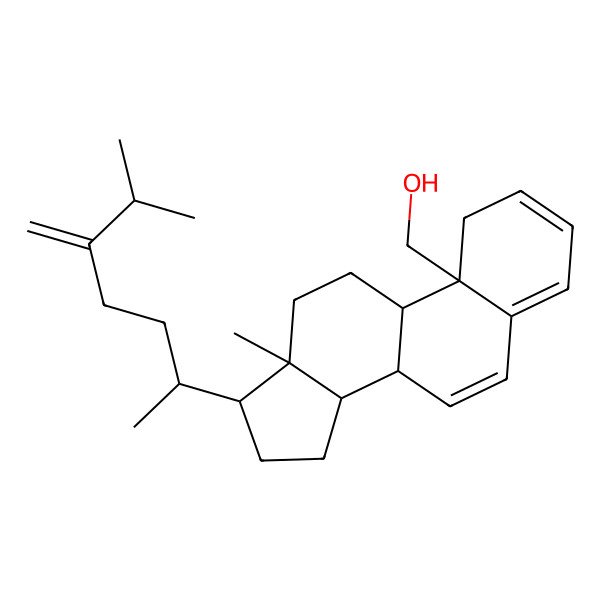 2D Structure of [(8S,9S,10S,13R,14S,17R)-13-methyl-17-[(2R)-6-methyl-5-methylideneheptan-2-yl]-8,9,11,12,14,15,16,17-octahydro-1H-cyclopenta[a]phenanthren-10-yl]methanol