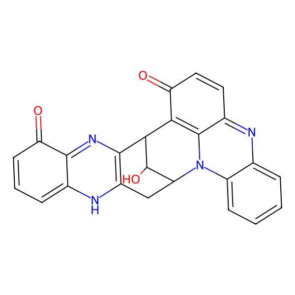 2D Structure of (2S,14R,28R)-28-hydroxy-4,11,15,22-tetrazaheptacyclo[13.11.1.12,14.03,12.05,10.016,21.023,27]octacosa-1(27),3(12),4,7,9,16,18,20,22,24-decaene-6,26-dione