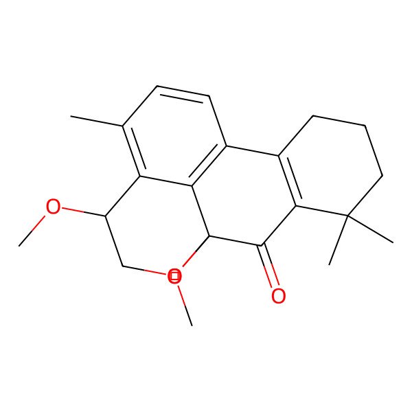 2D Structure of 9,12-Dimethoxy-6,6,14-trimethyl-10-oxatetracyclo[7.7.1.02,7.013,17]heptadeca-1(17),2(7),13,15-tetraen-8-one