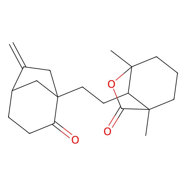 2D Structure of (1R,5S,8R)-1,5-dimethyl-8-[2-[(1S,5R)-6-methylidene-2-oxo-1-bicyclo[3.2.1]octanyl]ethyl]-6-oxabicyclo[3.2.1]octan-7-one
