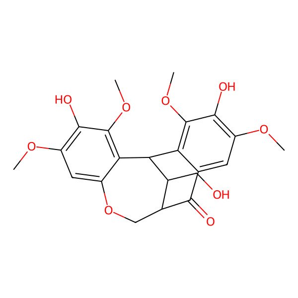 2D Structure of 4,15-Dihydroxy-18-(hydroxymethyl)-3,5,14,16-tetramethoxy-8-oxatetracyclo[8.7.1.02,7.012,17]octadeca-2,4,6,12,14,16-hexaen-11-one