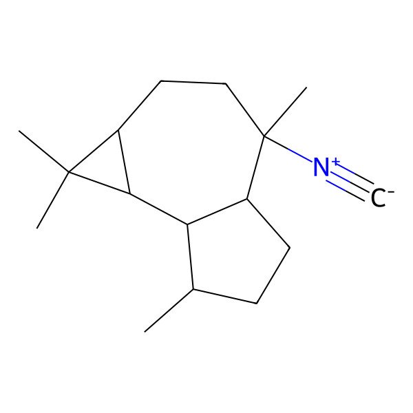 2D Structure of (1aR,4R,4aR,7R,7aS,7bR)-4-isocyano-1,1,4,7-tetramethyl-2,3,4a,5,6,7,7a,7b-octahydro-1aH-cyclopropa[e]azulene