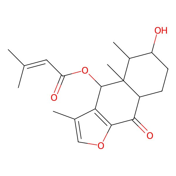 2D Structure of [(4S,4aR,5R,6R,8aR)-6-hydroxy-3,4a,5-trimethyl-9-oxo-4,5,6,7,8,8a-hexahydrobenzo[f][1]benzofuran-4-yl] 3-methylbut-2-enoate