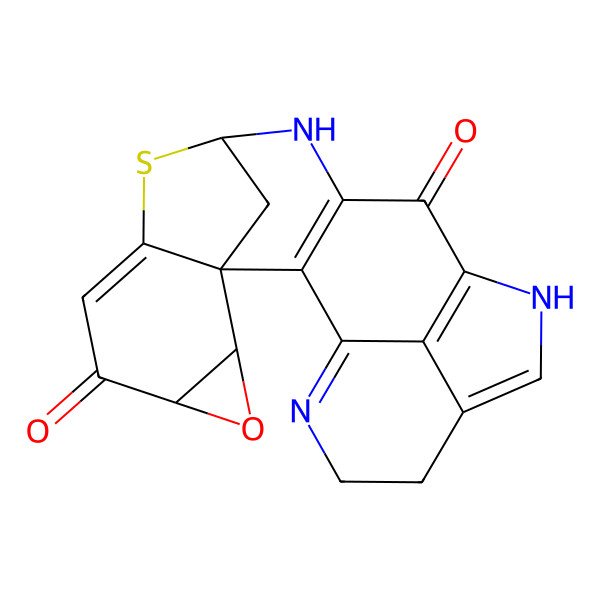 2D Structure of 20-oxa-15-thia-4,9,13-triazaheptacyclo[12.7.1.13,7.01,16.02,12.019,21.010,23]tricosa-2(12),3,7,10(23),16-pentaene-11,18-dione