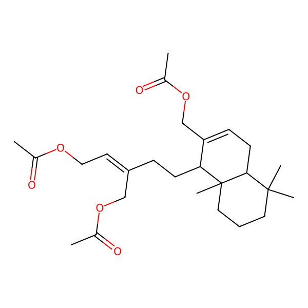 2D Structure of [(Z)-5-[(1S,4aR,8aR)-2-(acetyloxymethyl)-5,5,8a-trimethyl-1,4,4a,6,7,8-hexahydronaphthalen-1-yl]-3-(acetyloxymethyl)pent-2-enyl] acetate