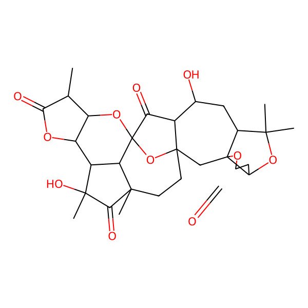 2D Structure of (1S,3R,7R,10S,12R,13R,15S,17R,18S,21R,22S,23R,25S,29S)-12,23-dihydroxy-9,9,18,23,25-pentamethyl-4,8,16,20,28-pentaoxaoctacyclo[13.12.1.115,22.01,13.03,7.03,10.017,21.025,29]nonacosane-5,14,19,24-tetrone