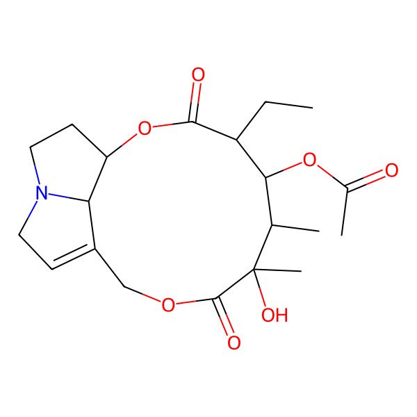 2D Structure of [(1S,4S,5R,6S,7R,17S)-4-ethyl-7-hydroxy-6,7-dimethyl-3,8-dioxo-2,9-dioxa-14-azatricyclo[9.5.1.014,17]heptadec-11-en-5-yl] acetate