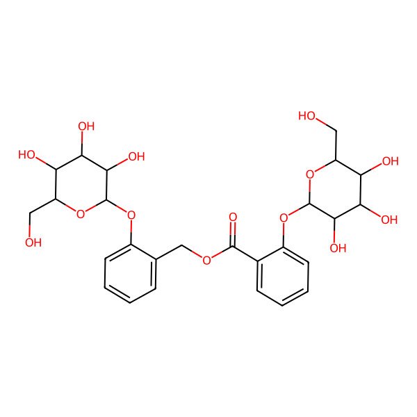 2D Structure of [2-[3,4,5-Trihydroxy-6-(hydroxymethyl)oxan-2-yl]oxyphenyl]methyl 2-[3,4,5-trihydroxy-6-(hydroxymethyl)oxan-2-yl]oxybenzoate