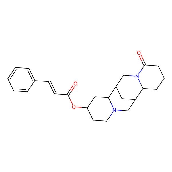 2D Structure of [(1S,2S,4S,9S,10R)-14-Oxo-7,15-diazatetracyclo[7.7.1.02,7.010,15]heptadecan-4-yl] (E)-3-phenylprop-2-enoate