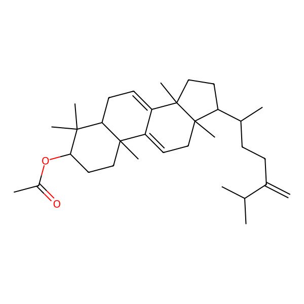 2D Structure of [(3S,5R,10S,13R,14R,17R)-4,4,10,13,14-pentamethyl-17-[(2R)-6-methyl-5-methylideneheptan-2-yl]-2,3,5,6,12,15,16,17-octahydro-1H-cyclopenta[a]phenanthren-3-yl] acetate