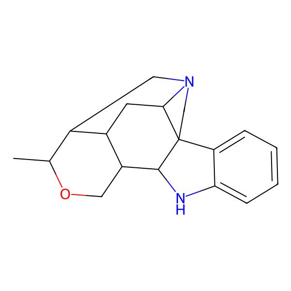 2D Structure of (4S,12S,13R,16R,17S,18R,20S)-16-methyl-15-oxa-1,11-diazahexacyclo[15.3.1.04,12.04,20.05,10.013,18]henicosa-5,7,9-triene