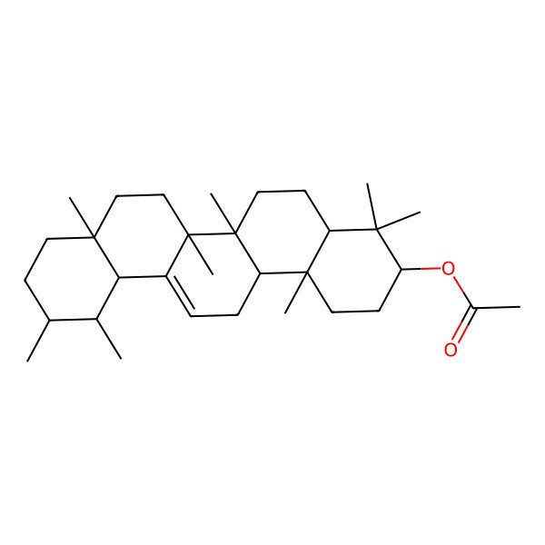 2D Structure of [(3S,4aS,6aR,6bS,8aR,11R,12S,12aS,14aR,14bR)-4,4,6a,6b,8a,11,12,14b-octamethyl-2,3,4a,5,6,7,8,9,10,11,12,12a,14,14a-tetradecahydro-1H-picen-3-yl] acetate