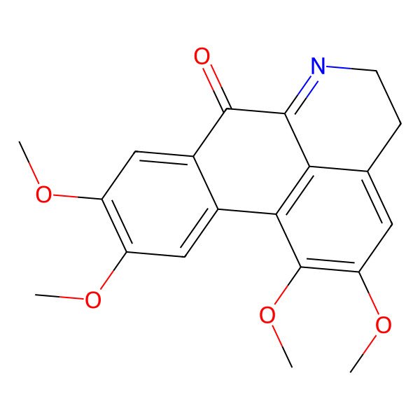 2D Structure of 4,5,15,16-Tetramethoxy-10-azatetracyclo[7.7.1.02,7.013,17]heptadeca-1(17),2,4,6,9,13,15-heptaen-8-one