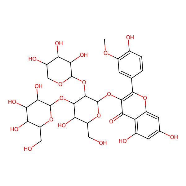 2D Structure of 5,7-Dihydroxy-3-[5-hydroxy-6-(hydroxymethyl)-4-[3,4,5-trihydroxy-6-(hydroxymethyl)oxan-2-yl]oxy-3-(3,4,5-trihydroxyoxan-2-yl)oxyoxan-2-yl]oxy-2-(4-hydroxy-3-methoxyphenyl)chromen-4-one