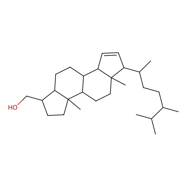 2D Structure of [1-(5,6-Dimethylheptan-2-yl)-8a,10a-dimethyl-1,3a,3b,4,5,5a,6,7,8,8b,9,10-dodecahydroindeno[5,4-e]inden-6-yl]methanol