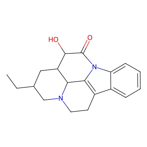 2D Structure of (13R,15S,16S,19R)-13-ethyl-16-hydroxy-1,11-diazapentacyclo[9.6.2.02,7.08,18.015,19]nonadeca-2,4,6,8(18)-tetraen-17-one