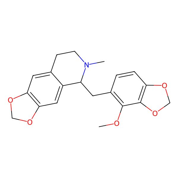 2D Structure of (5R)-5-[(4-methoxy-1,3-benzodioxol-5-yl)methyl]-6-methyl-7,8-dihydro-5H-[1,3]dioxolo[4,5-g]isoquinoline